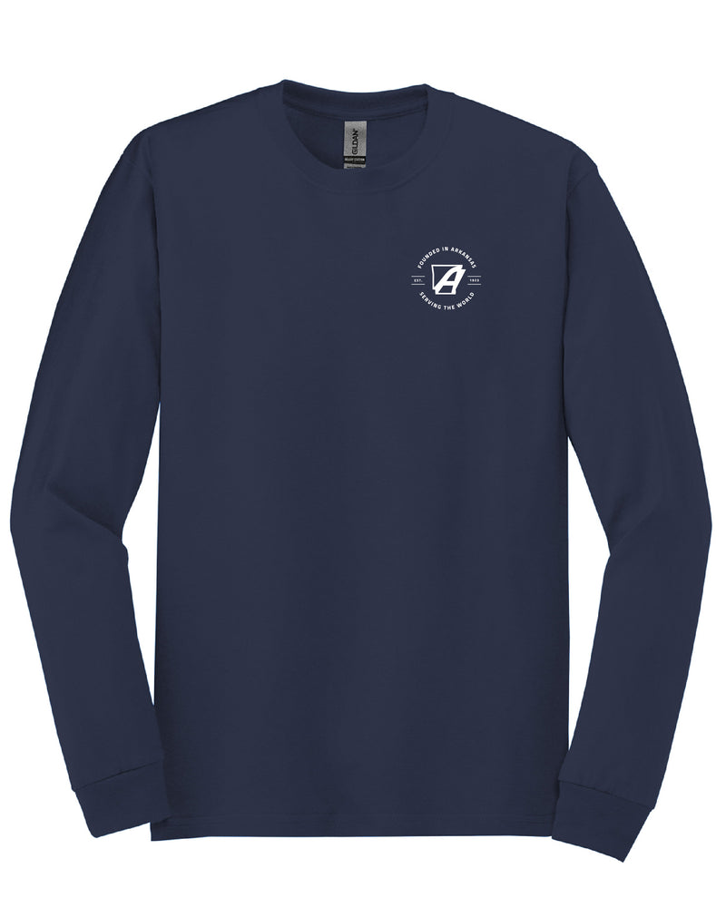 ArcBest Founded in Arkansas Service the World L/S Comfort Color T-Shirt | Shop Apparel at ArcBest® Company Store