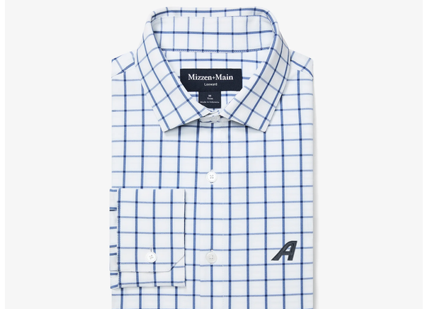Mizzen + Main Leeward Windowpane No Tuck Dress Shirt