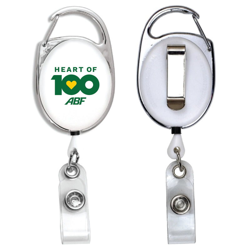 abf ABF Heart of 100 30"Retractable Carabiner Badge Reel | Shop Accessories at ArcBest® Company Store
